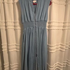 Denim Blue Sleeveless Dress
